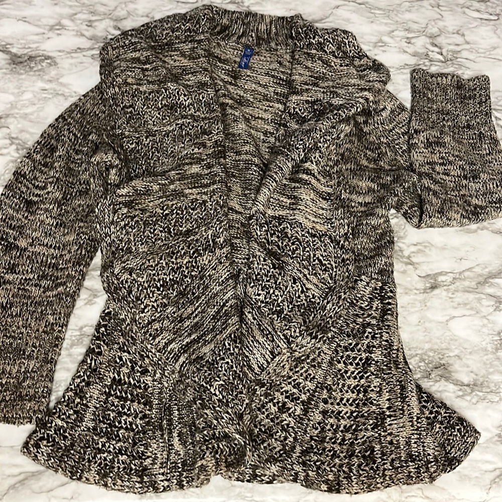 INDIGO tan and brown Knit cardigan